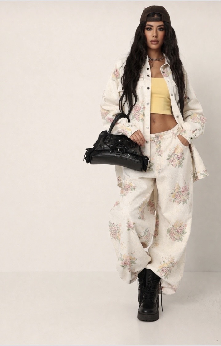 Floral Cotton Set – Πουκάμισο & Παντελόνι με Λάστιχο