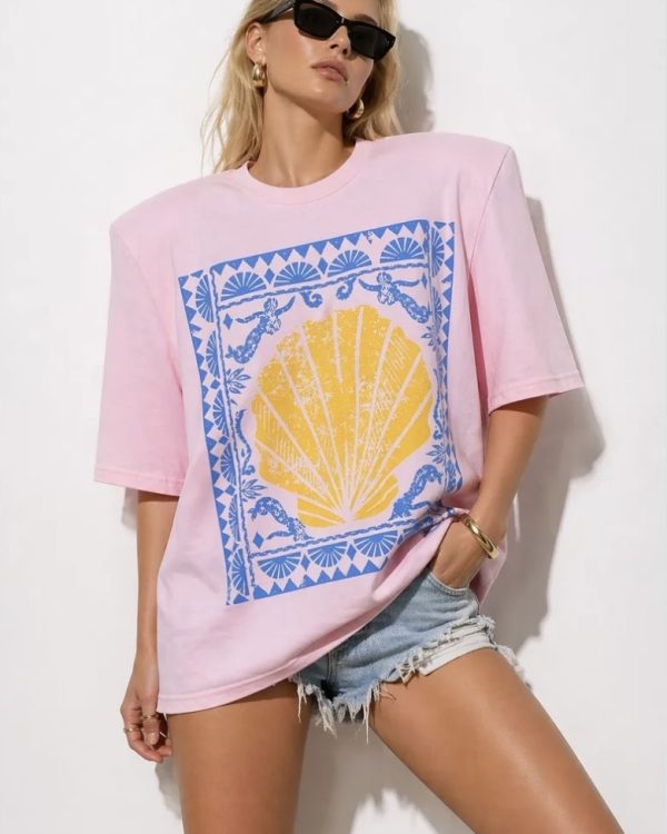 T-shirt Oversized Shell Summer Print