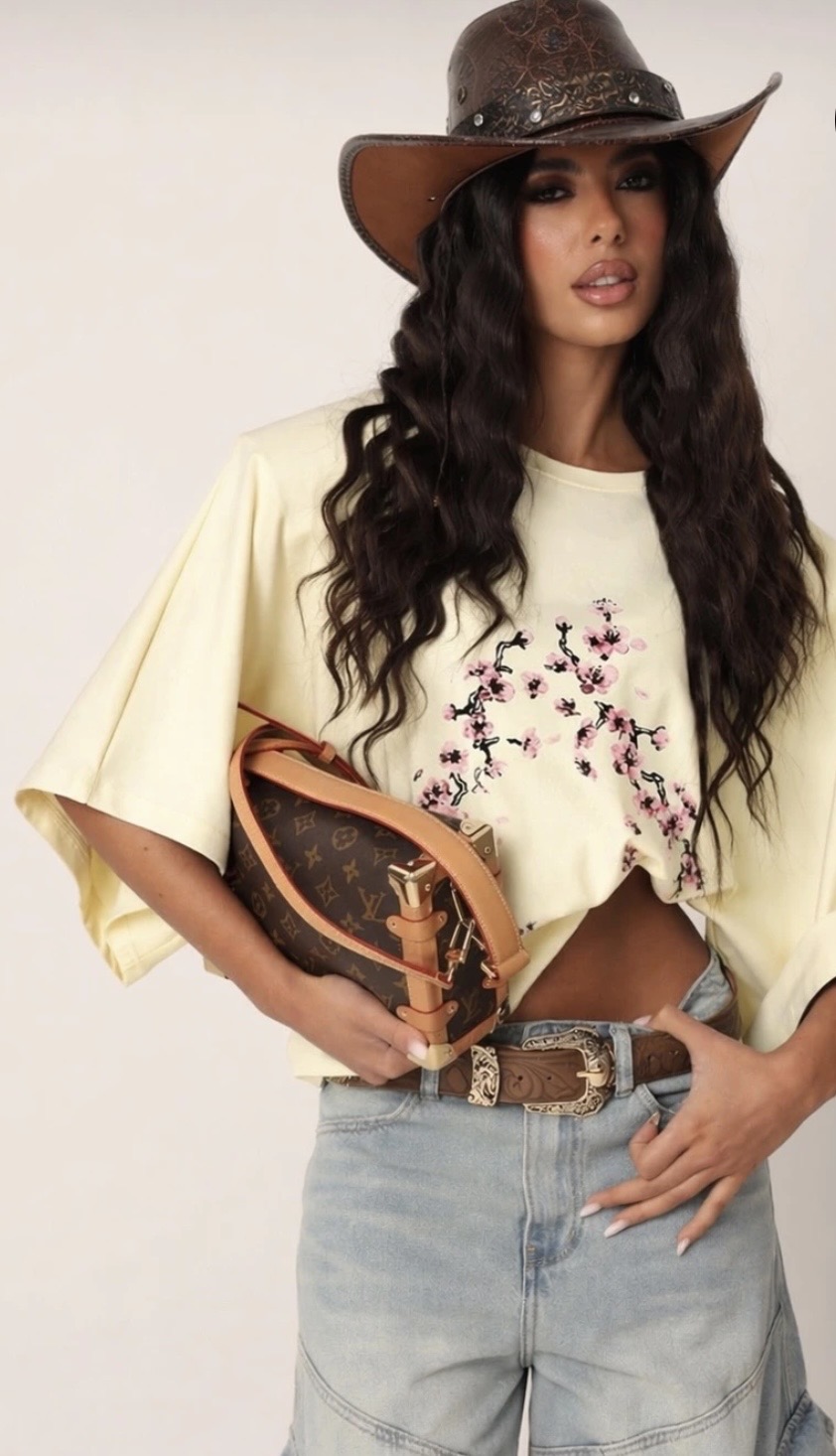 T-shirt Oversized Cherry Blossom Print