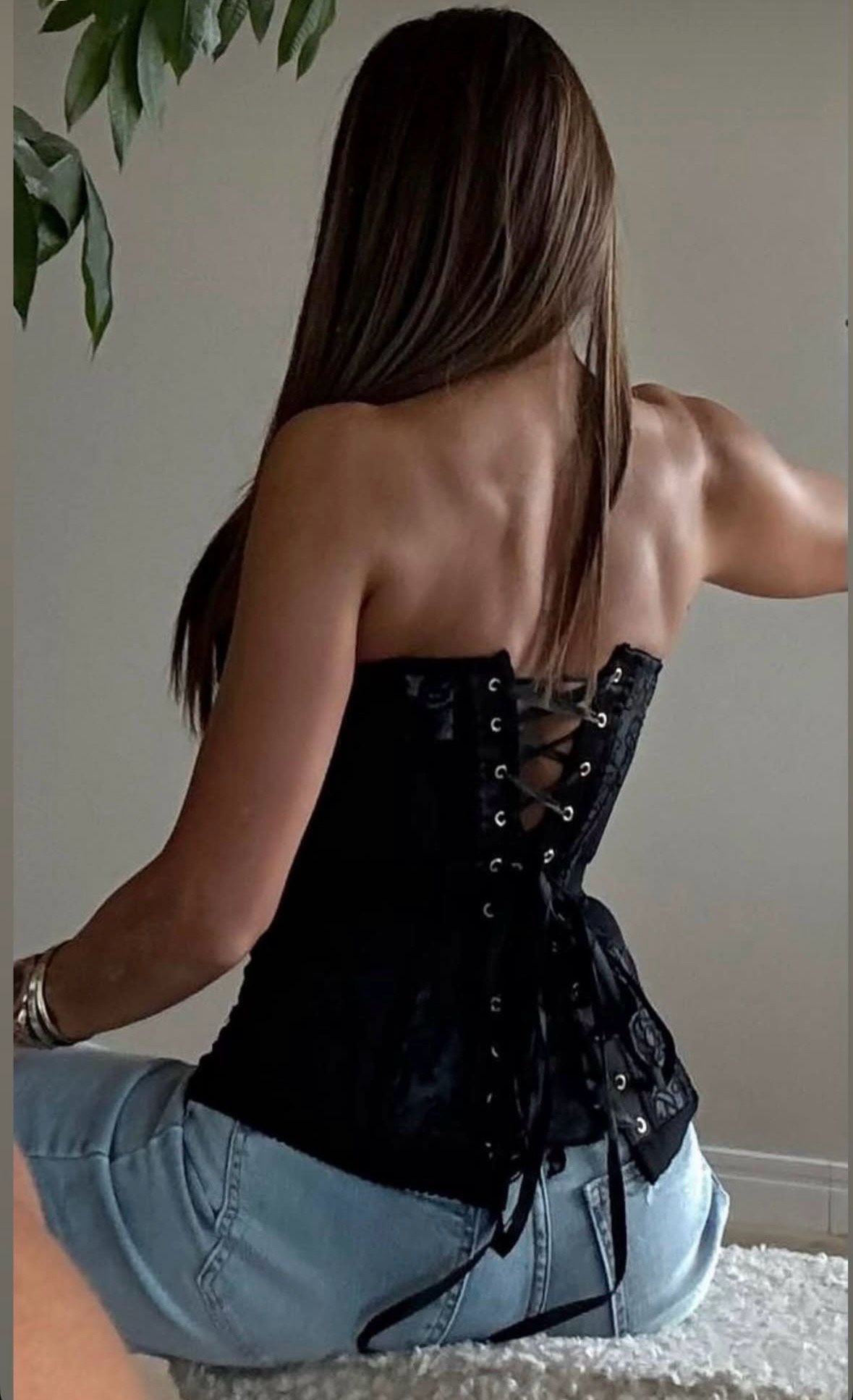 Lace Corset Top – Strapless με ενίσχυση & εφαρμογή shaping