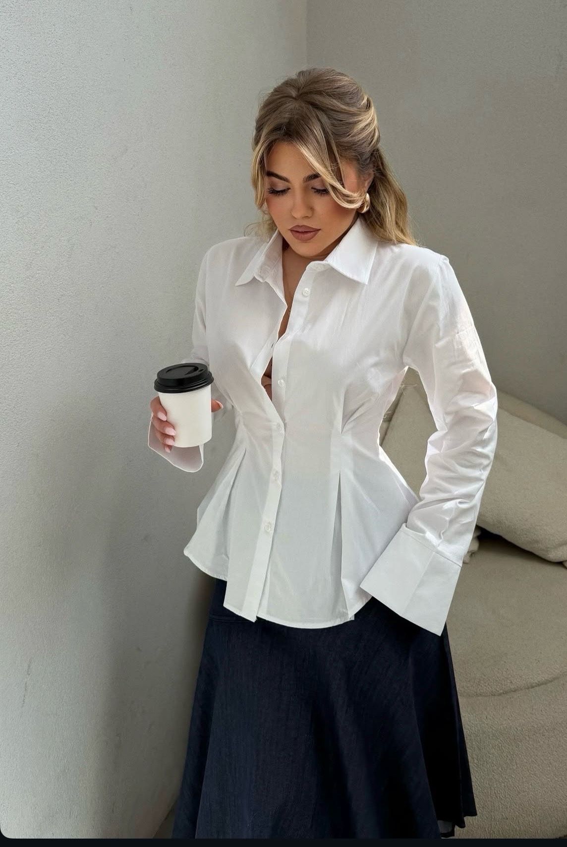 Structured Πουκάμισο με Έμφαση στη Μέση