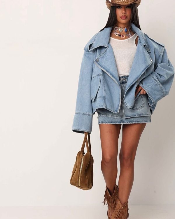 Light Blue Oversized Jacket