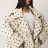Polka Dot Oversized Denim Jacket