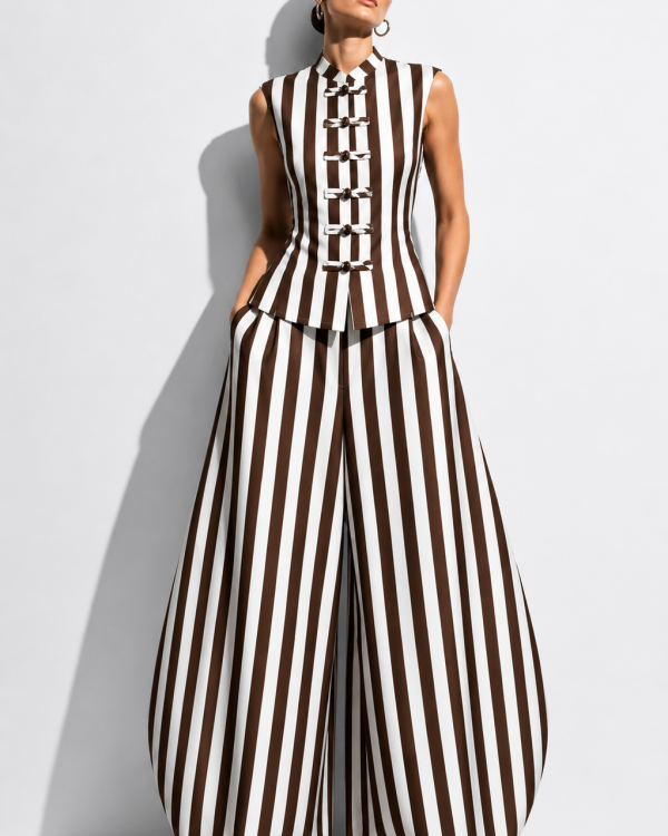 Linen Royal Stripe Set