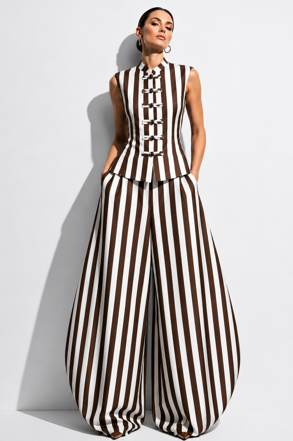 Linen Royal Stripe Set
