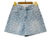 Polka Dot Denim Shorts