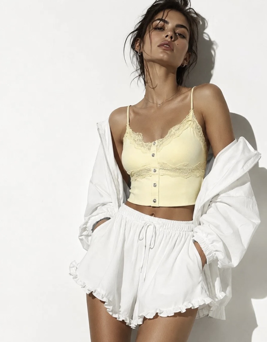 Linen Breeze Ruffle Shorts