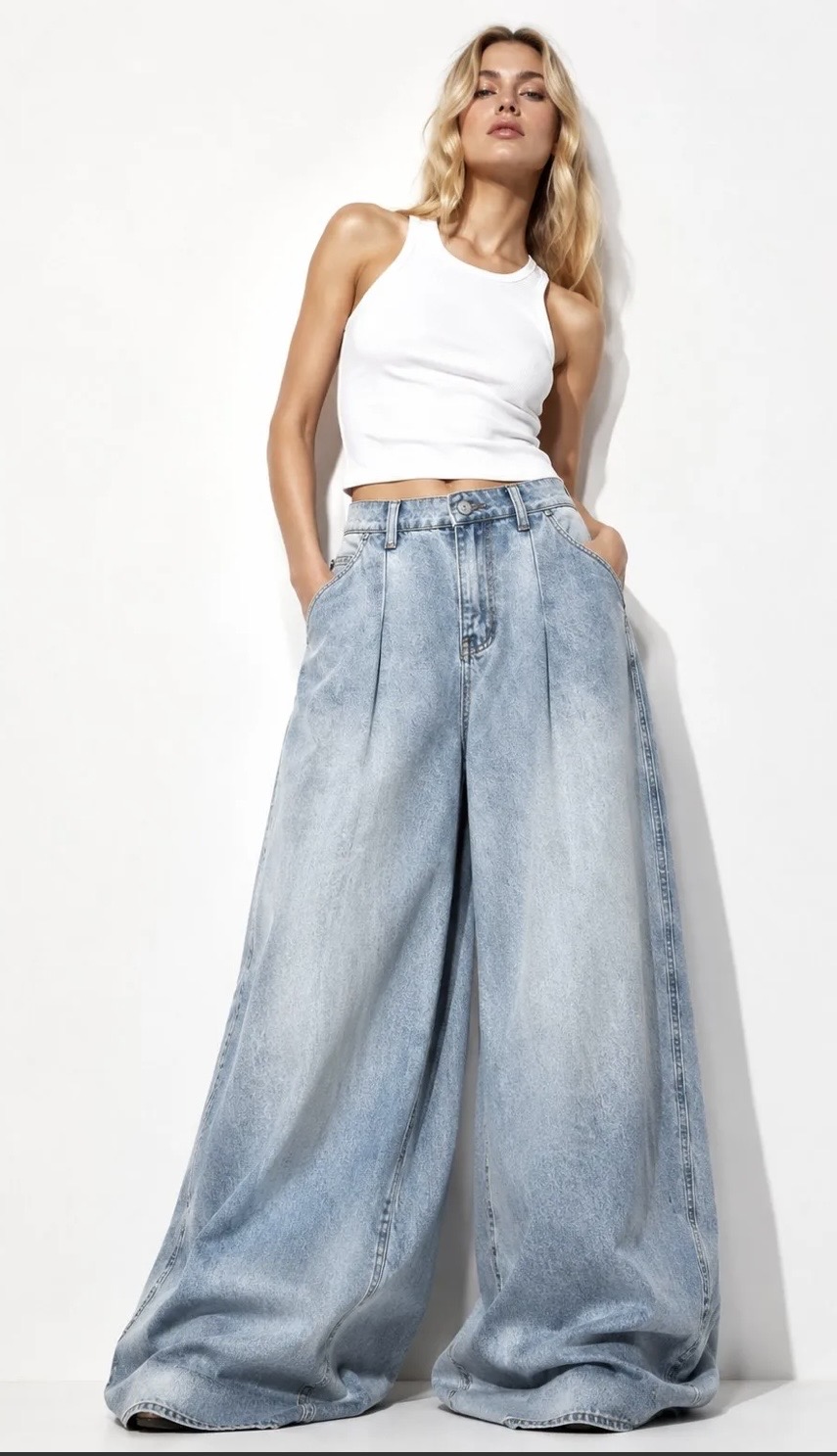 Wide Leg Balloon Jeans – Premium Oversized Fit