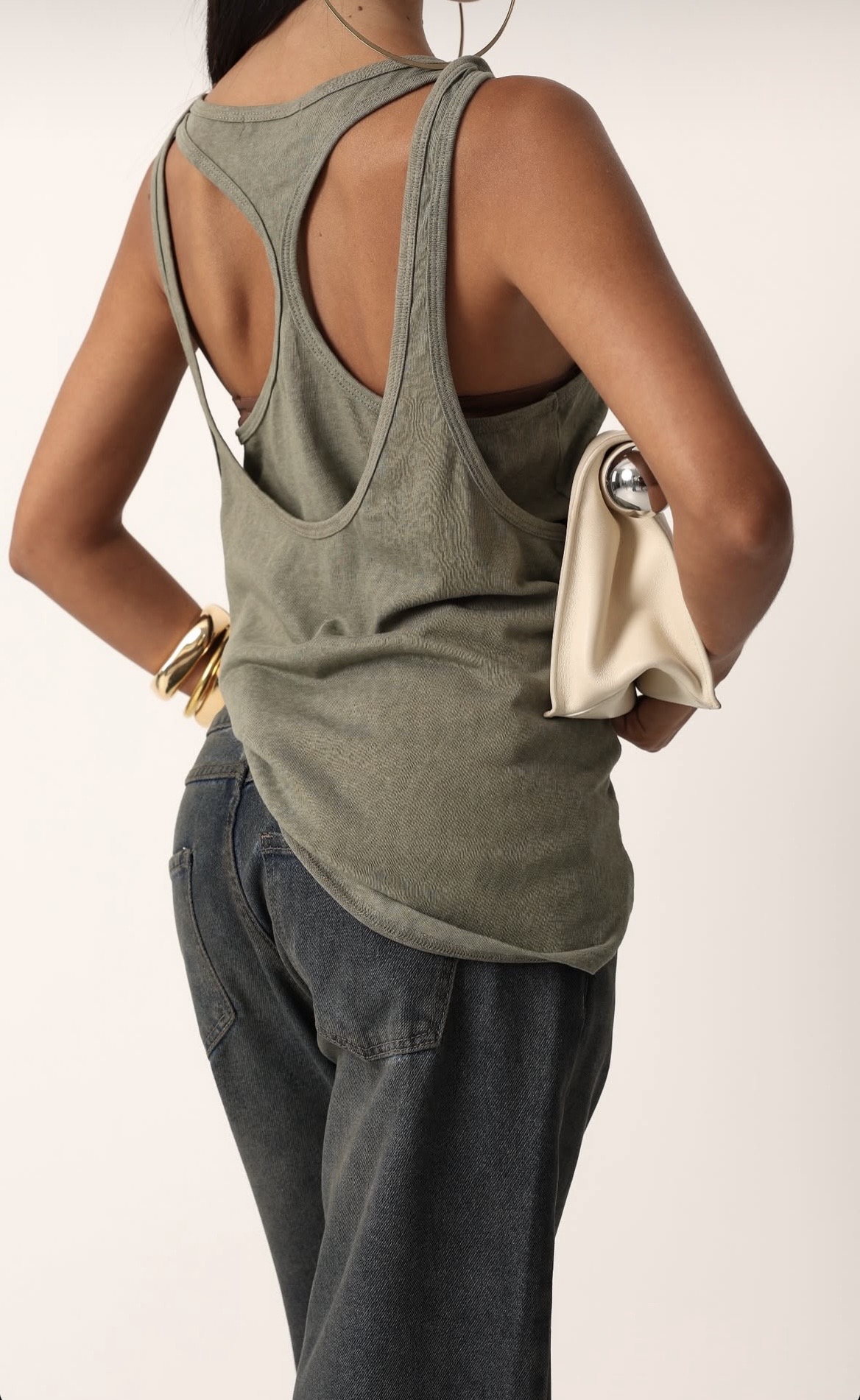 Open Back Layered Cotton Top