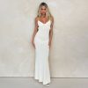 Maxi Rib Φόρεμα με Floral Λεπτομέρεια