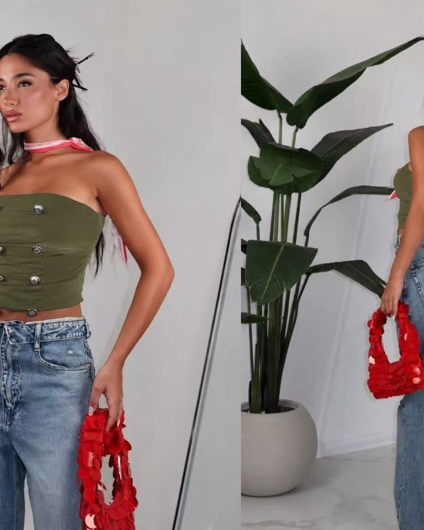 Riviera Button Tube Top