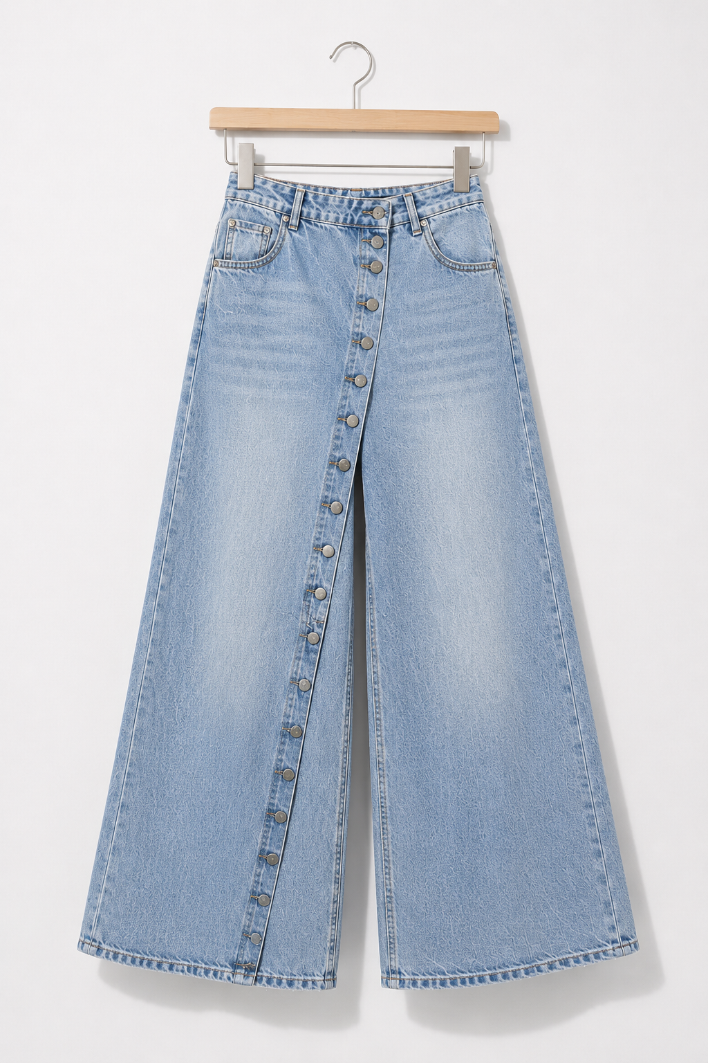 Skyline Asymmetric Wide Leg Jeans