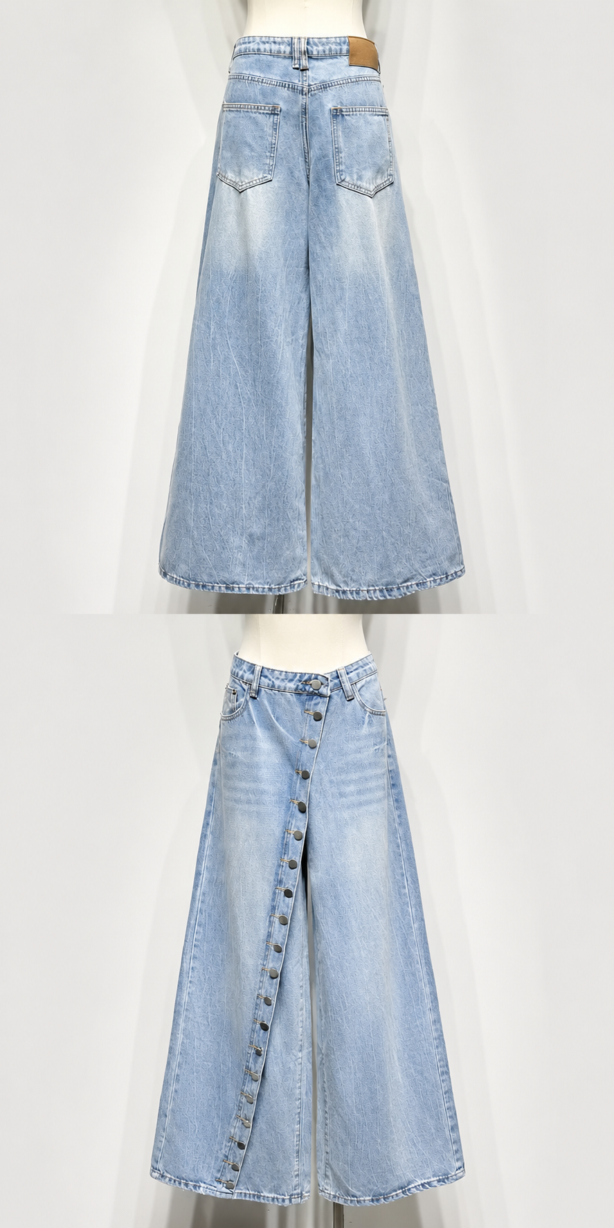Skyline Asymmetric Wide Leg Jeans