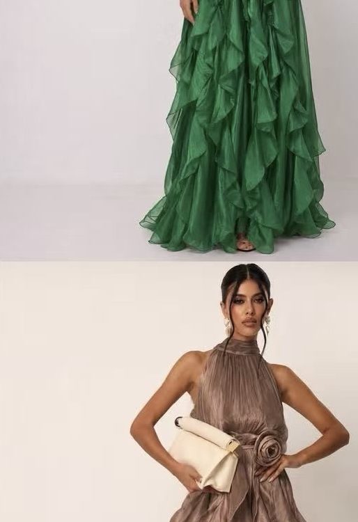 Maxi Φόρεμα με Βολάν & Floral Λεπτομέρεια