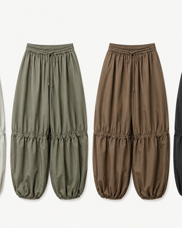 Balloon Παντελόνα με Λάστιχο – Cotton Blend