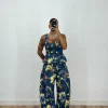 Floral Σετ Corset & Wide Leg Παντελόνα