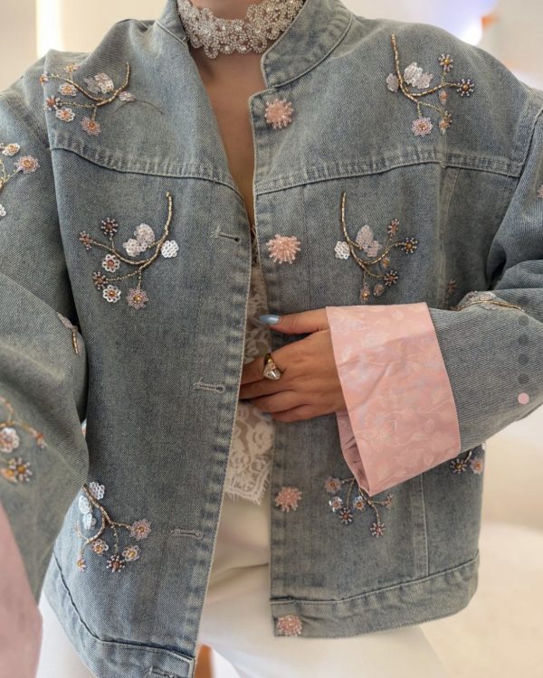 Floral Embroidered Denim Jacket