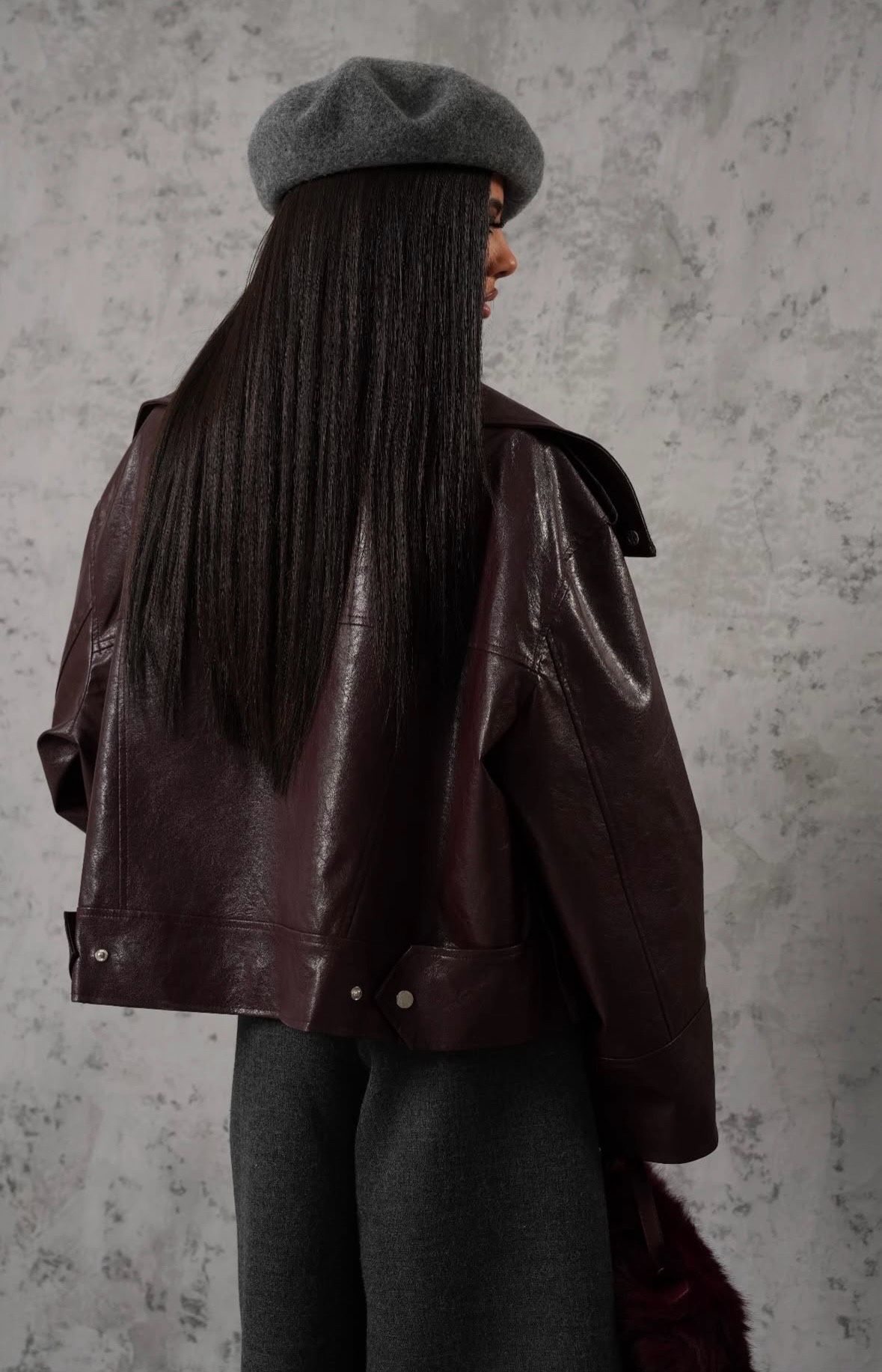 Oversized biker jacket σε Μαύρο (Αντιγραφή)