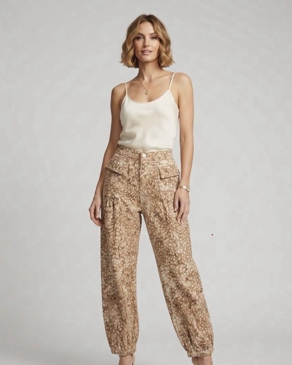 Παντελόνι Cargo Jogger με Animal Print