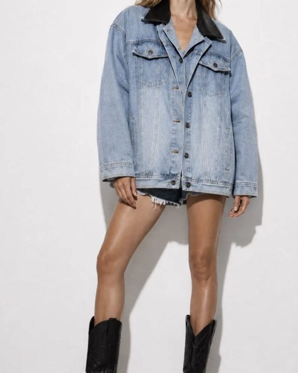 Light Wash Oversized Jacket