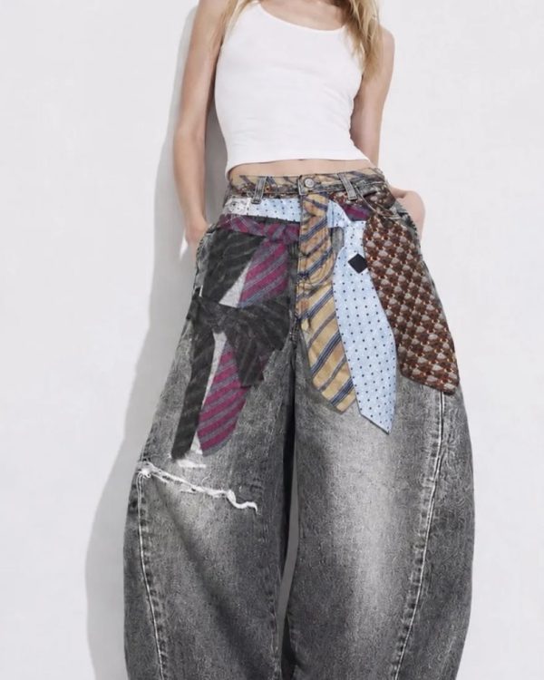 Patchwork Baggy Jeans