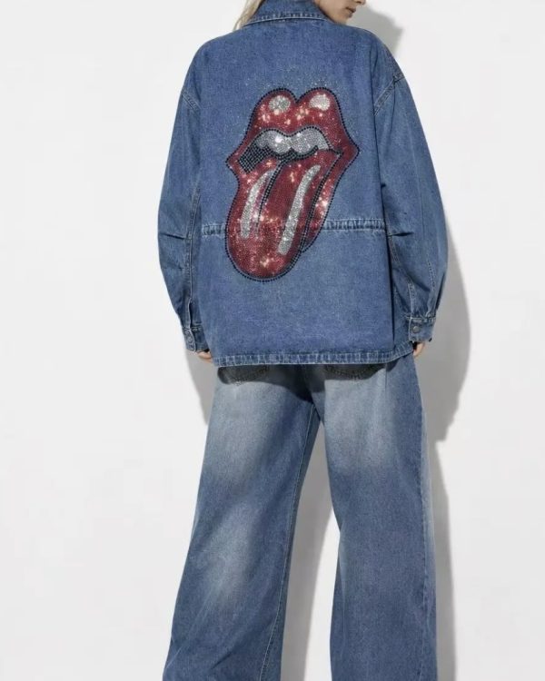 Oversized Utility Jacket με Patches & Animal Print Λεπτομέρειες