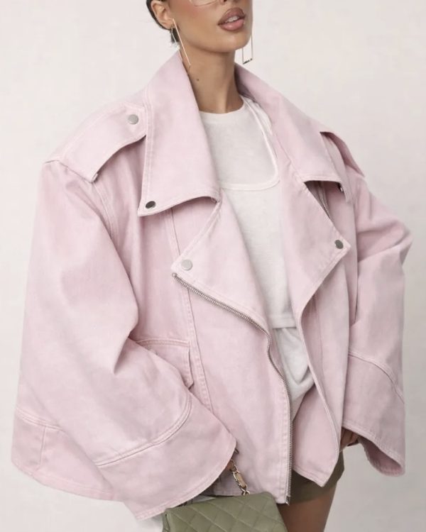 Oversized Denim Pink