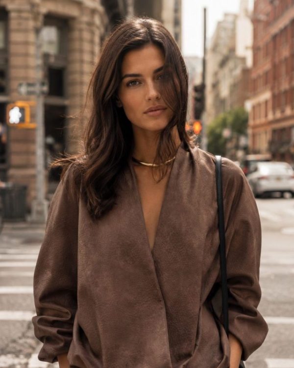Oversized Faux Leather Jacket