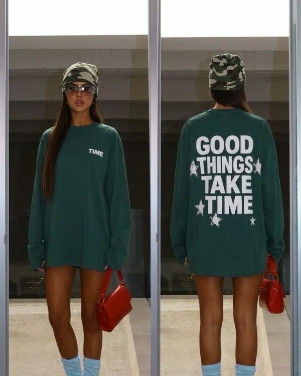 Oversized Μπλούζα “Good Things Take Time”