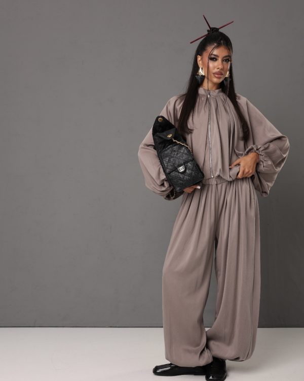 Silky Liocell Set Taupe