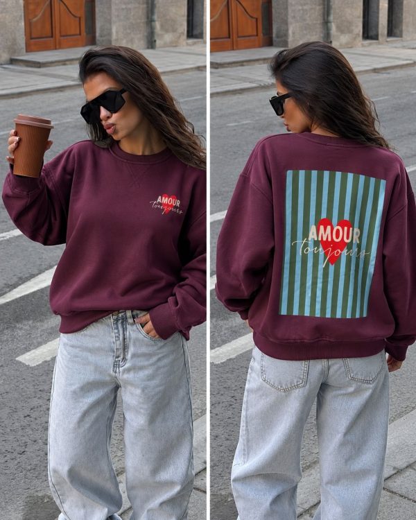 Oversized Φούτερ “Amour Toujours”