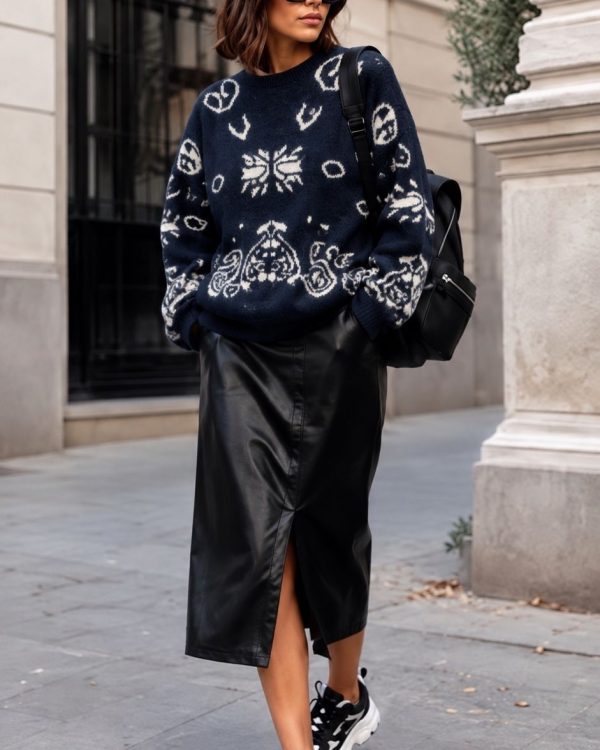 Nordic Pattern Knit Sweater